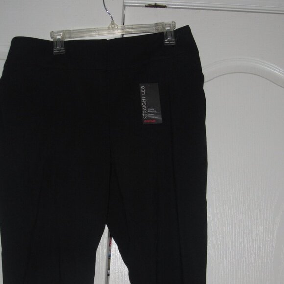 NWT AVENUE Straight Leg Super Stretch Trouser Black Career Pants Size 14 Petite - Picture 2 of 7